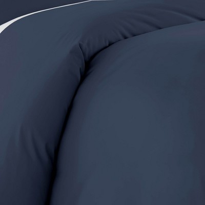Navy Blue Full/Queen Ultra-Soft Microfiber Duvet Cover Set