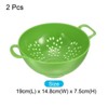 Unique Bargains Food Rice Washing Plastic Vegetable Basket Colander with Handle 2 Pcs - 2 of 4