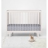 Bacati - Grid Navy 100 percent Cotton Universal Baby US Standard Crib or Toddler Bed Fitted Sheet - 4 of 4