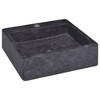 vidaXL Sink Black 15.7 in.x15.7 in.x4.7 in. Marble - 3 of 4