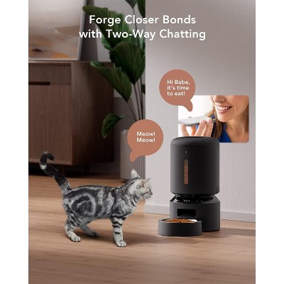 Black 5L Automatic Pet Feeder with Camera and WiFi