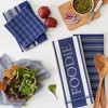 Design Imports  Foodie Everyday Dishtowel & Dishcloth Set 5 Piece, Nautical Blue, Dt 18X28", Dc 13X13" - 3 of 4
