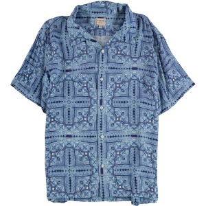 GUESS Mens All Over Print Button Up Shirt - 1 of 2