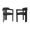 Set of 2 Jazmin Contemporary Dining Chair Black - Armen Living - 2 of 4