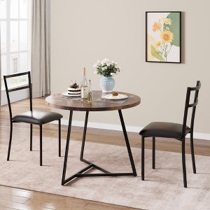 ODK 3-Piece Dining Set Round Kitchen Chairs for 2, Small Dining Table Set for 2 Modern Kitchen Table Furniture for Dining Room - 1 of 4