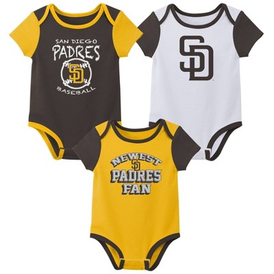 MLB San Diego Padres Infant Boys' 3pk Bodysuit