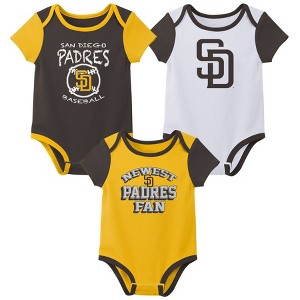 MLB San Diego Padres Infant Boys' 3pk Bodysuit - 1 of 4