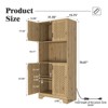 NicBex 70.86 Inch Tall Kitchen Pantry Storage Cabinet with 4 Doors,Built-in Outlet and Microwave Stand for Dining Room,Bathroom,Kitchen,Wood - 3 of 4