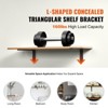VEVOR Shelf Bracket, Heavy Duty Floating Shelf Brackets 10 x 6 in, 4 Pcs Brackets for Shelves, 5mm Thick Matte Black L Shelf Bracket,Black - 3 of 4