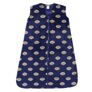 Hudson Baby Infant Boys Plush Sleeveless Sleeping Bag, Sack, Blanket, Football - 1 of 2