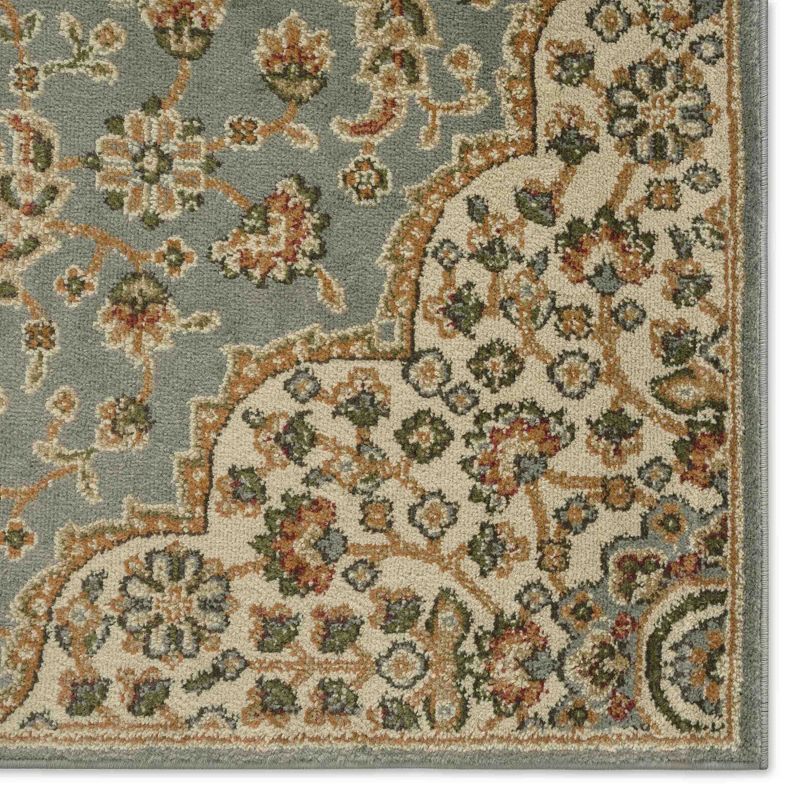 Home Dynamix Royalty Medallion Traditional Area Rug, Blue/Ivory, 5'2"x7'2", 2 of 3