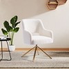 WestinTrends Genevieve Mid-Century Modern Upholstered Boucle Swivel Accent Chair (Set of 4) - 2 of 4