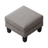 PAGED 30 Inch Ottoman with Storage, Modern Side Table Footrest Ottoman with Wooden Legs and Nail Trims for Living Room, Bedroom - 4 of 4