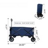 VisioGear Collapsible Wagons Carts with Wheels with Drink Holders for Shopping, Garden, Sports, Rose Red, 35.43"*19.69"*39.37" - 3 of 4