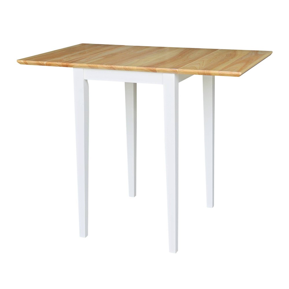 Photos - Garden & Outdoor Decoration Tate Drop Dining Table White/Natural - International Concepts