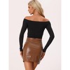 INSPIRE CHIC Women's Metallic Shiny Holographic High Waist Zipper Mini Skirts - 4 of 4