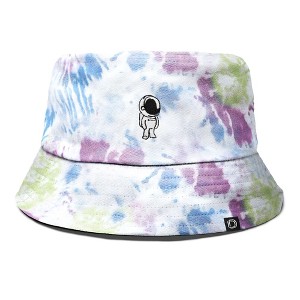 Dalix Astronaut Tie Dye Bucket Hat Cotton Embroidery Casual Outdoor Style Mens - 1 of 4