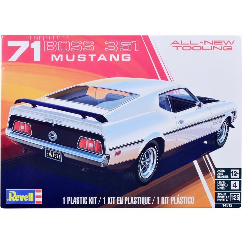 Level 4 Model Kit 1971 Ford Mustang Boss 351 1/25 Scale Model By Revell ...