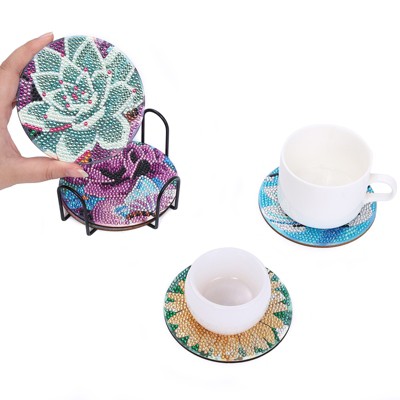 6 diamond painting trays with DIY flower stand, diamond painting insulation set, professional diamond painting craft supplies for beginners