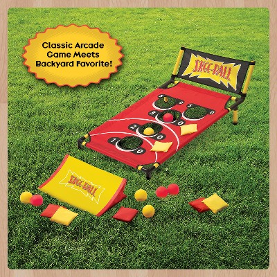 Condition photo showing Good Condition for eastpoint skee-ball cornhole indoor & outdoor game set 2 ways to play toss or roll includes 8 skee balls