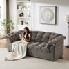 99.2" Chenille Fluffy Cloud Sofa, Deep Seat Upholstered Design for Living Room, Bedroom & Office (Beige) - 4 of 4