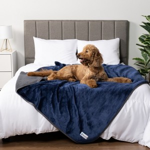 PetAmi Waterproof Dog Blanket For Pet Cat, Faux Shearling Fleece Couch Cover, Soft Plush Washable Reversible Throw - 1 of 4