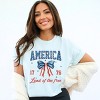 Simply Sage Market America Land of the Free Coquette Garment Dyed Tee - 3 of 4