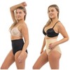 Body Beautiful Shapewear 2-Pack Seamless Bottom Shaper for Women Stomach and Waist Control, Large, Black & Nude - 2 of 3