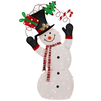 Northlight 3D Lighted Festive Snowman Outdoor Christmas Decoration - 46" - Warm White LED