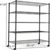 FONTOI Storage Racks, 5-Tier Shelving Unit with Adjustable Leveling Feet, Wire Storage Racks for Entrance Office Kitchen, Sliver, 29.13"*61.02"*14.17" - 3 of 4