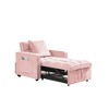 TiramisuBest 3 in 1 Sofa Foldable Sofa Bed Chair Convertible Recliner Adjustable Backrest Soft Velvet Feel Comfy Lounger - 2 of 4