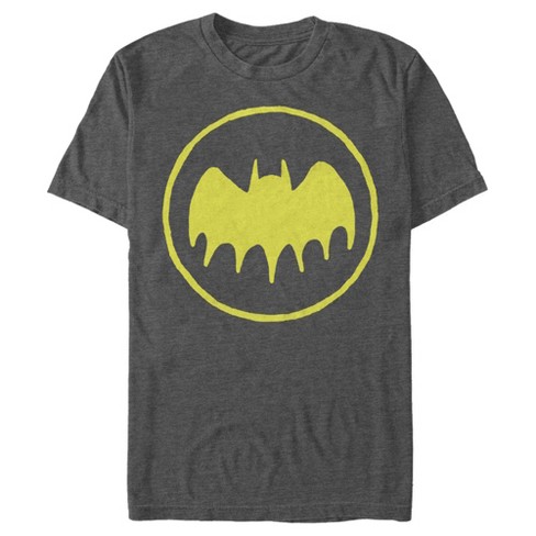 Men's Batman Logo Cute Cartoon T-shirt - Charcoal Heather - Medium : Target