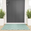 KrissyMast Green Trellis Ribbon Bows Large Welcome Mat - Deny Designs - 2 of 3