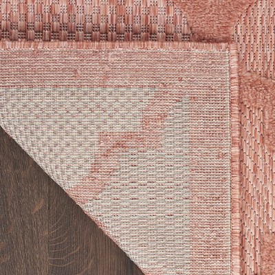 Coral Orange Trellis Flat Woven Synthetic 8' x 10' Rug