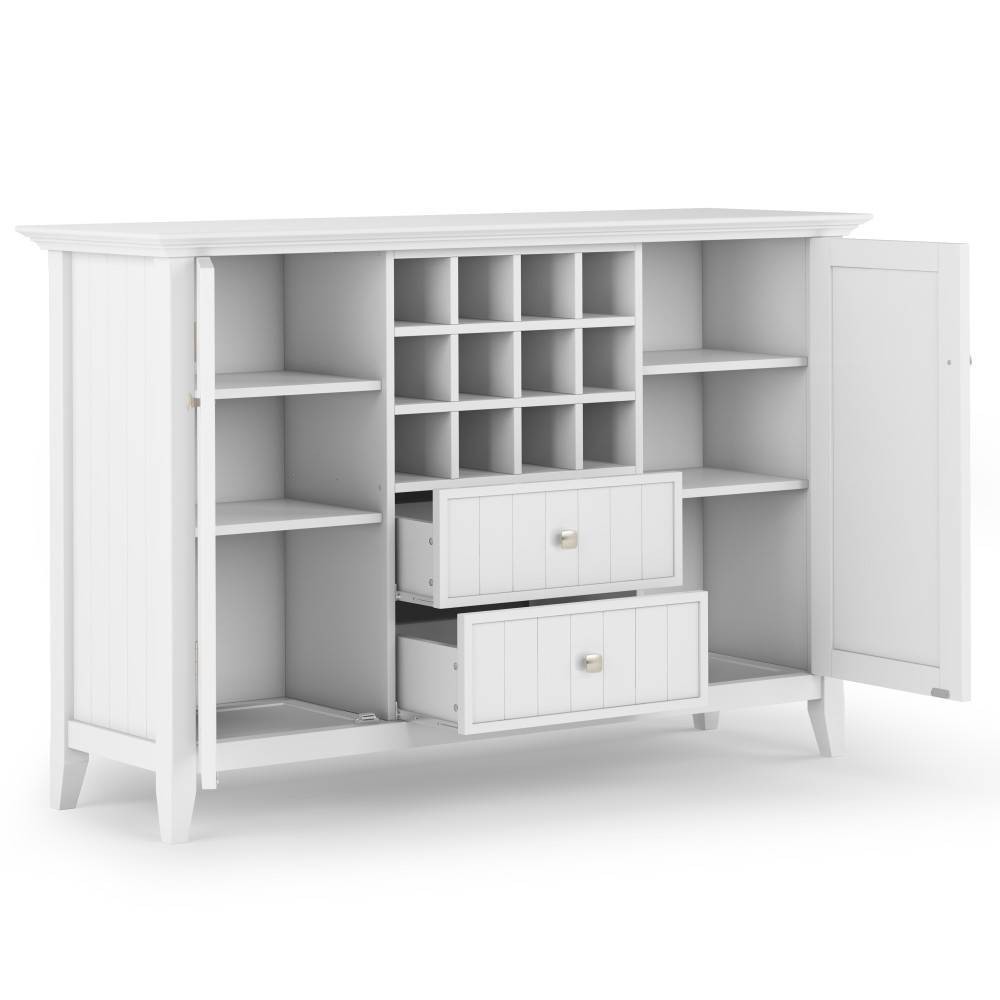 Photos - Display Cabinet / Bookcase Freemont Sideboard Buffet and Winerack White - WyndenHall