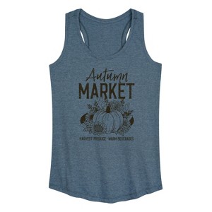 Women's - Instant Message - Autumn Market Harvest Produce Graphic Racerback Tank - 1 of 4