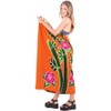 LA LEELA Women's Beachwear Summer Beach Bikini Wraps Sarong Coverups Wrap Skirt Swimsuit Swimwear Swim Cover Up for Women One Size Orange,Leaf - 4 of 4