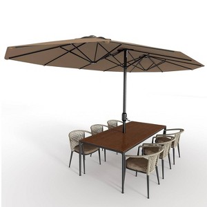 GustoWave Outdoor 13 FT Double-Sided Patio Umbrella for Pool Garden - 1 of 4