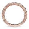 Pompeii3 14k Pink Rose Gold 7/8ct Black & White Diamond Wedding Ring - 3 of 4