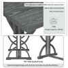 NicBex 6-Piece Retro Dining Table Set – Rectangular Dining Table with 4 Dining Chairs & Bench, Rustic Kitchen Table, Beige Upholstered Seating - 4 of 4