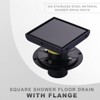 WOWOW Square Shower Drain 6 Inch Floor Drain with Tile Insert Grate 304 Stainless Steel with Hair Strainer - 3 of 4