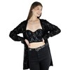 Artyska Women's Long Sequin Open Front Long Sleeve Evening Dressy Cardigan - 3 of 4