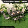 Tangkula 59" Patio Rectangle Dining Table Outdoor Cast Aluminum Table w/ Umbrella Hole - 4 of 4