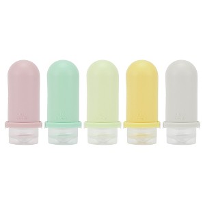 Unique Bargains Portable Leak-proof Strap Silicone Pump Bottle 5 Pcs - 1 of 4