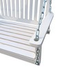 Front Porch Wood Bench Swing With Armrests And Hanging Chains, Easy To Assemble, 47.20"x28.15"x23.62" - 4 of 4