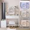Ridstar 43.3 in. W Makeup Vanity Desk with Cushioned Stool & Multi-layer High Capacity Storage For Bedroom-White - 3 of 4