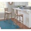 Keira Padded Back Solid Wood and Upholstered Seat Folding Barstool Gray Wash - Linon - 4 of 4