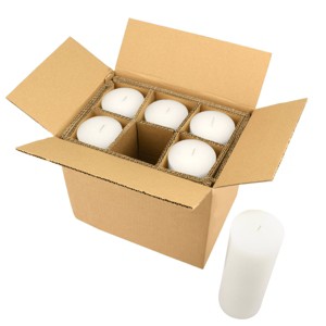 Stonebriar Collection 3"x8" Set of 6pk Unscented Flat Top Smooth Pillar Candle White - 1 of 3