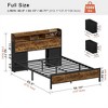 WOWLIVE Full/Queen Bed Frame With Bookcase Headboard & 6 Storage Bedside Drawers, Storage Bed With Outlet & LED Light - 2 of 4