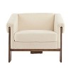 Okak 34" Modern Accent Chair with Comfy Upholstery Deep Cushions Solid Wood Mid-Century Armchair for Living Room Bedroom Waiting Room - 2 of 4